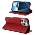 Miniatyrbillede 2 af 5: PU læder kalveskinds tekstur magnetisk lukning smartphone cover til iPhone 16 Pro Max Multicolor Style F