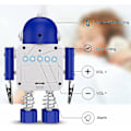 Miniatyrbild 3 av 5: Robot Smart Digital Temperatur Display Skrivbordsklockor Med Snooze Sovrum För Barn Present (grön)