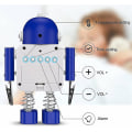 Miniatyrbillede 3 af 5: Robot Smart Digital Temperaturdisplay Bordure Med Snooze Soveværelse Til Børnegave (grøn)