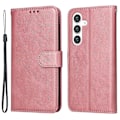 Miniatyrbild 1 av 5: Plånboksfodral för Samsung Galaxy S24+ PU Läder Kalvtextur Telefonskal Multicolor Style D