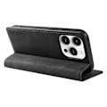 Miniatyrbild 4 av 5: För Iphone 15 Pro Max Skin-touch Pu Läder Shell Plånboksställ Cover Black