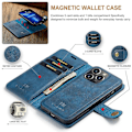 Miniatyrbilde 5 av 5: For iPhone 15 Pro Max Avtakbart Magnetisk Telefondeksel Fallsikkert Delt Skinn Lommebok Stativ Deksel Multicolor Style D