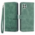 Miniatyrbild 1 av 5: Dierfeng Df-03 Stand Phone case För Samsung Galaxy A22 5g (eu-version), Linjer Imprinted Pu-läder cover Green