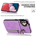 Miniatyrbillede 2 af 5: Til Samsung Galaxy A13 5G/A13 4G RFID Blokerende Støtteben Etui Retro PU+TPU Wallet Telefon Cover Multicolor Style F