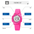 Miniatyrbillede 5 af 5: Skmei 1721 Digital Display Elektronisk Ur Pink Blue