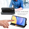 Miniatyrbillede 4 af 5: Stødsikkert etui med rombe-præg, pung og stativ til Samsung Galaxy A15 4G/A15 5G Multicolor Style B