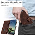 Miniatyrbillede 4 af 5: Til TECNO Camon 30 Pro 5G Mobiltelefon Etui Trekant Præget Læder Støtte Cover Multicolor Style E