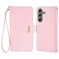 Miniatyrbillede 1 af 5: Læder Wallet Case med RFID-blokering og stativfunktion samt håndrem til Samsung Galaxy S25 Multicolor Style E