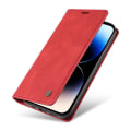 Miniatyrbild 5 av 5: För Iphone 15 Pro Max Skin-touch Pu Läder Shell Plånboksställ Cover Red