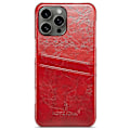 Pikkukuva 2 / 5: FIERRE SHANN iPhone 16 Pro -kotelo vahattua PU-nahkaa + PC-korttipidike puhelinkuori Multicolor Style C
