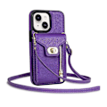Pikkukuva 4 / 5: Korttipaikallinen puhelinjalustakotelo iPhone 15:lle, vetoketjutasku PU-nahkapäällysteinen TPU-suojus Multicolor Style A