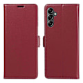 Miniatyrbild 1 av 5: För Samsung Galaxy S24 FE Fodral Sidomagnetlås RFID-blockerande Läder Plånboksfodral - Svart Multicolor Wine Red