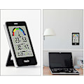 Miniatyrbillede 4 af 4: Digitalt Termometer Hygrometer Vejrstation Vægur Trådløs Sensor Alarm Komfortindikator Display Bordur