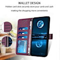 Pikkukuva 2 / 5: Samsung Galaxy A06 Lompakkokotelo Nahkainen Jalustakansi Hihnalla - Musta Multicolor Purple