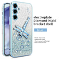 Pikkukuva 2 / 5: KADEM Samsung Galaxy A05s 4G -kotelo, jossa on Dragonfly-jalusta, TPU-kukkia ja glitter-puhelinkuori Multicolor Style C