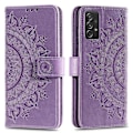 Miniatyrbillede 1 af 5: Præget Mandala Blomst Pung Læder Etui med Rem til Samsung Galaxy A52 4G/5G/A52s 5G Multicolor Style G