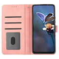 Miniatyrbillede 2 af 5: Til Samsung Galaxy S21+ 5G Wallet Telefon Cover PU Læder Shell Stand Blomster Præget Telefon Case Multicolor Style A