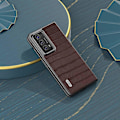 Miniatyrbillede 3 af 4: Ægte koskindslæder + PC-cover med krokodilletekstur, stødsikkert telefoncover til Honor Magic V2 5G Multicolor Style B