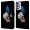 Miniatyrbillede 1 af 5: Wallet Case til Samsung Galaxy A52 4G/5G/A52s 5G, PU Læder Stand 3D Mønster Print Telefon Cover Multicolor Two Feathers