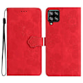 Miniatyrbillede 1 af 5: Til Samsung Galaxy A42 5G Blomstermønster Telefon Stand Case PU Læder Wallet Cover Multicolor Style D