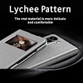Miniatyrbillede 4 af 5: Til Samsung Galaxy Z Fold6 5G Etui PU Læder Litchi Tekstur Telefon Cover Visningsvindue Multicolor Style C