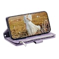 Pikkukuva 3 / 5: Samsung Galaxy A05s 4G -kotelo PU-nahkainen puhelinkuori, vinoneliökuvio, vetoketjullinen lompakko ja hihna Multicolor Style D