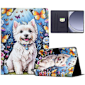 Miniatyrbillede 1 af 5: Til Samsung Galaxy Tab A9 Stand Case Mønstertryk Tablet Lædercover med Auto Vågn/Sov Multicolor Dog