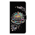 Pikkukuva 5 / 5: Xiaomi 15 Pro -kotelo korttipaikalla, kuvio painettu TPU+PU-nahkainen läppäpuhelimen suojus Multicolor Lotus