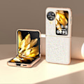 Pikkukuva 2 / 5: Aito nahkainen suojakotelo Oppo Find N3 Flip 5G -puhelimelle, lehmännahkaa+PC, galvanoidulla pinnoitteella Multicolor Style C