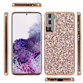 Pikkukuva 2 / 5: Kimaltavat paljetit, pinnoitettu TPU-kehys + PC-hybridikuori Samsung Galaxy S21 4G/5G -puhelimelle Multicolor Style D