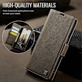 Miniatyrbillede 3 af 5: Etui til iPhone 12 Pro Max 6,7 tommer AUTSPACE A11 RFID-blokerende retro læder mobiltelefonpung cover Multicolor Brown