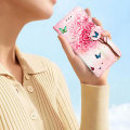 Miniatyrbillede 5 af 5: Telefonpung med mønsterprint til iPhone 15, PU læder stativ Anti-drop cover Cherry Blossoms Tree