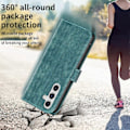 Miniatyrbillede 4 af 5: Til Samsung Galaxy A15 4G Etui Præget PU Læder Telefon Standpung Cover Multicolor Style C