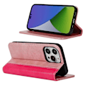 Miniatyrbild 3 av 5: För iPhone 15 Pro Tvåfärgad Splitsad PU Läder Telefonfodral Stöd Stativ Plånboksfodral Multicolor Style E