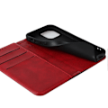 Pikkukuva 4 / 5: iPhone 15 Plus PU-nahkainen puhelinkotelo, kaksivärinen liitos, naarmuuntumaton, jalustallinen lompakkokotelo Multicolor Style F