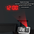 Miniatyrbillede 4 af 5: LED Digital Projektions Vækkeur Temperatur Stort Display Bord Sengelamper Gave