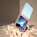 Miniatyrbild 4 av 5: Äkta koläder + PC- cover till Motorola Razr 40 Ultra 5g, nanogalvaniserat phone case Baby Blue