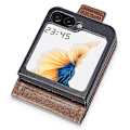 Miniatyrbillede 2 af 5: LC.IMEEKE PU læder telefoncover med RFID-blokering og kortslot til Samsung Galaxy Z Flip5 5G Multicolor Style B