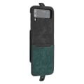 Pikkukuva 2 / 5: Samsung Galaxy Z Flip3 5g Pu Nahka+pc Kotelo Korttipidike Taitettava Puhelinkotelo Blackish Green