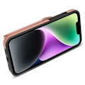 Pikkukuva 3 / 5: Korttipaikallinen puhelinjalustakotelo iPhone 15:lle, vetoketjutasku PU-nahkapäällysteinen TPU-suojus Multicolor Style B
