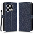 Miniatyrbillede 1 af 5: Til Infinix Note 30 Vip 5g Telefon Wallet Etui Dot Præget Stativ Pu Læder Cover Dark Blue