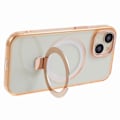 Pikkukuva 4 / 5: Läpinäkyvä TPU+PC suojakuori iPhone 15 Plus -puhelimelle, näkymätön jalusta ja magneettinen puhelinkuori Multicolor Style C