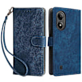 Miniatyrbilde 1 av 5: For ZTE Blade A33S Leather Case RFID Blocking Phone Cover with Strap - Green Multicolor Blue