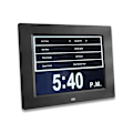 Miniatyrbillede 1 af 5: Sort Digital Kalender Vækkeur Dagur med 8 Stort Skærmdisplay, Am Pm, 5 Alarmer, Demens