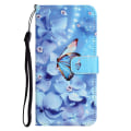 Miniatyrbild 5 av 5: För Samsung Galaxy A34 5g Flip-plånbok 3d-mönsterutskrift Phone case Cross Texture Pu-läderställ Magnetisk repsäkert Cover Flower and Butterfly