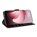 Pikkukuva 2 / 5: Oppo Reno13 Pro 5G -kotelon lompakkoteline PU-nahkainen puhelinkotelo Multicolor Wine Red