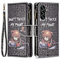 Miniatyrbillede 1 af 5: BF03 Telefon Cover til Samsung Galaxy A15 4G Etui Wallet Lynlås Læder Shell Multicolor Style H