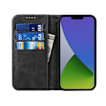 Miniatyrbillede 2 af 5: PU læder telefoncover til iPhone 15 Plus, tofarvet splejsning, anti-ridse, stander, wallet cover Multicolor Style C