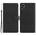 Miniatyrbillede 1 af 5: Til Oppo A38 4G Etui Præget Rombe Læder Telefon Wallet Cover Multicolor Style E