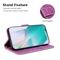 Miniatyrbillede 2 af 5: Til TECNO Spark Go 2024 4G/Spark 20/Spark 20C/Pop 8 Mobiltelefonetui Tiger Præget Lædercover Multicolor Rose